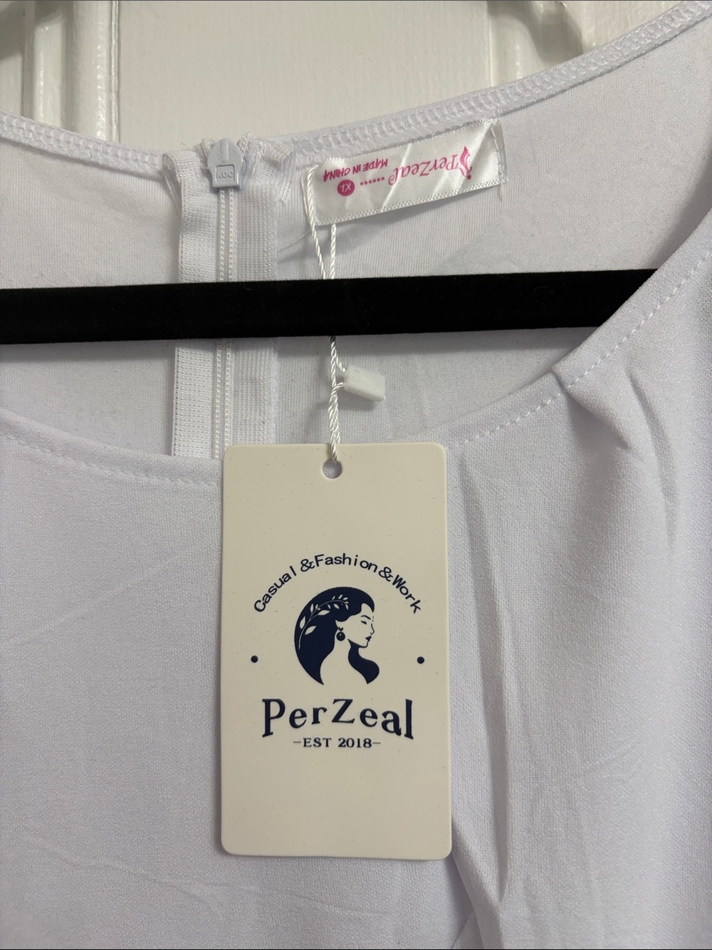 White Peplum Sheath Dress - Unbranded - Picture 2 of 3